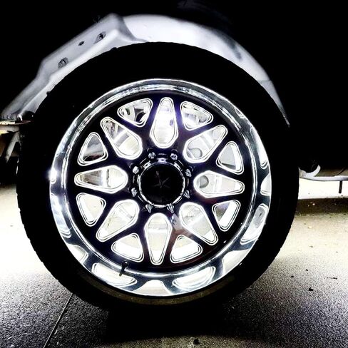 Super Bright Wheel Lights 4 row 6000K White Strobe LED Rim Light 17.5 inch wheel Covers Set of 4 for Truck Lights in Kuwait