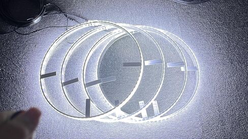 Super Bright Wheel Lights 4 row 6000K White Strobe LED Rim Light 17.5 inch wheel Covers Set of 4 for Truck Lights in Kuwait