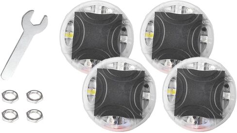 4 PCS Car Tire Wheel Lights, Colorful Flashing Tire Valve Stem Cap Lights with Motion Sensor, Waterproof Solar Wheel Valve Cap Flash Light for Cars Trucks Motorcycles in Kuwait