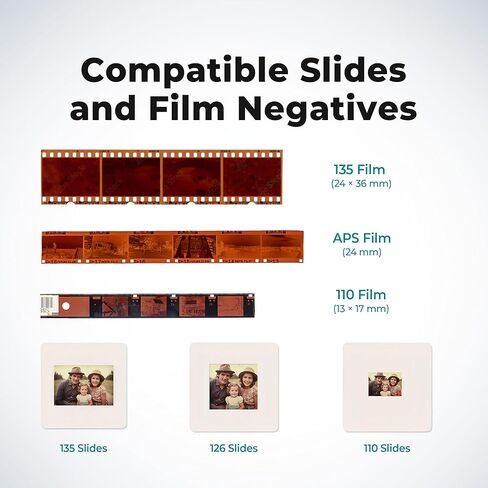 Plustek eFilm V - Slide & Negative Scanners, Quickly Convert 35mm / 110 / APS to Digital - Supports Mac and Windows OS in Kuwait