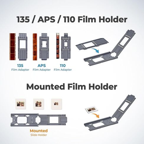 Plustek eFilm V - Slide & Negative Scanners, Quickly Convert 35mm / 110 / APS to Digital - Supports Mac and Windows OS in Kuwait