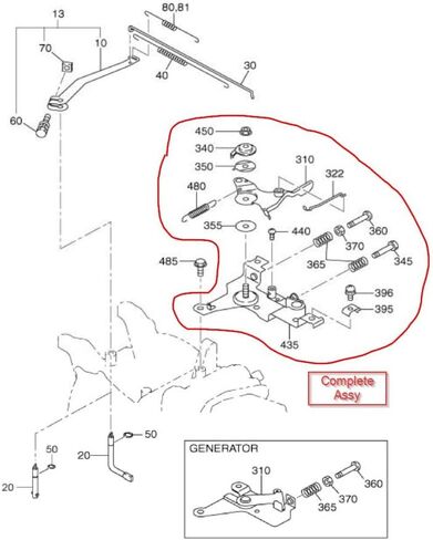 Speed Control Assembly Compatible with Subaru EX17 and EX21 Engines – Replaces Robin OEM 220A-46502-00 and 277-43303-03 – Durable Throttle Governor Control Assy in Kuwait