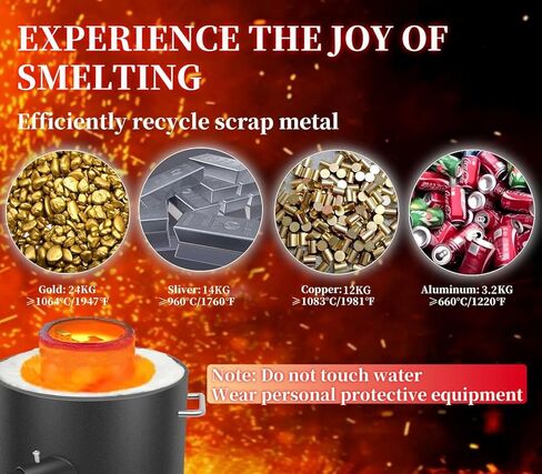 HAOXIU 12KG Propane Melting Furnace Kit,Large Capacity and Upgraded Safer Foundry Kiln Smelting Gold Silver Copper Aluminum Metal Recycle for Jewelry Making and Metal Casting in Kuwait
