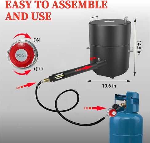 HAOXIU 12KG Propane Melting Furnace Kit,Large Capacity and Upgraded Safer Foundry Kiln Smelting Gold Silver Copper Aluminum Metal Recycle for Jewelry Making and Metal Casting in Kuwait