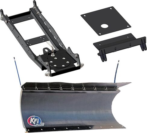 KFI 66" Poly-Pro Snowplow Combo Kit - 66" Poly-Pro Plow + Mount Bracket + Push Tube - Compatible/Replacement for 2020-2022 Yamaha Wolverine X2 (all models) [Side x Side] in Kuwait