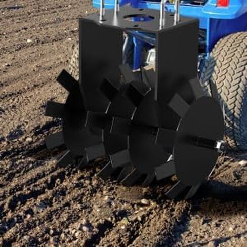 Patikuin 32" ATV/UTV Tow-Behind Disc Harrow Plow, Adjustable Height & Depth, 2" Global Hitch, Corrosion Resistant for Soil Cultivation in Kuwait
