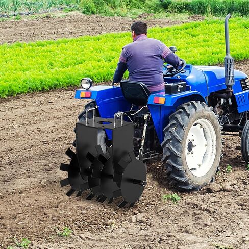 Patikuin 32" ATV/UTV Tow-Behind Disc Harrow Plow, Adjustable Height & Depth, 2" Global Hitch, Corrosion Resistant for Soil Cultivation in Kuwait