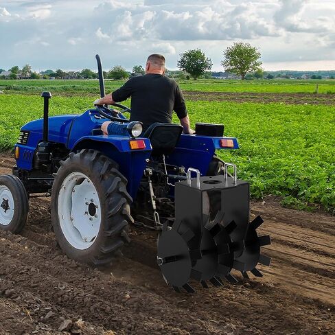 Patikuin 32" ATV/UTV Tow-Behind Disc Harrow Plow, Adjustable Height & Depth, 2" Global Hitch, Corrosion Resistant for Soil Cultivation in Kuwait