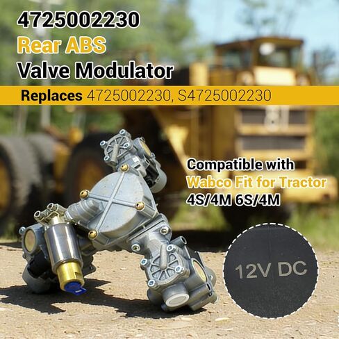 4725002230 Rear ABS Modulator Valve & ECU Assembly 12V, Compatible with Wabco S4725002230 Electronic Control Unit Assembly, Fits for Tractor with 4S/4M 6S/4M ABS System in Kuwait