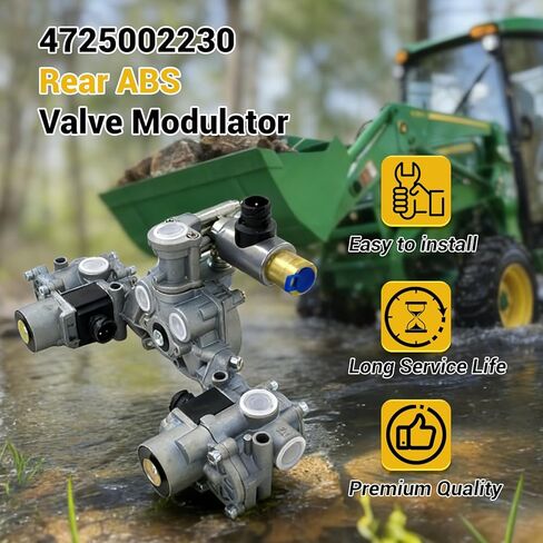 4725002230 Rear ABS Modulator Valve & ECU Assembly 12V, Compatible with Wabco S4725002230 Electronic Control Unit Assembly, Fits for Tractor with 4S/4M 6S/4M ABS System in Kuwait