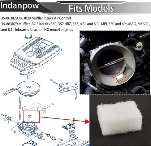 Muffler Part Fits 35-863829 Muffler IAC Filter (2 Pack) in Kuwait
