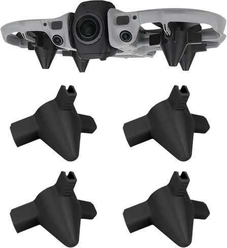 معدات الهبوط لطائرة DJI Avata 360 بدون طيار، أرجل ممتدة لزيادة الارتفاع، دعامة واقية مضادة للخدش، دعم حامل ثلاثي القوائم سريع الفك، ملحقات الطائرة بدون طيار (أسود) in Kuwait