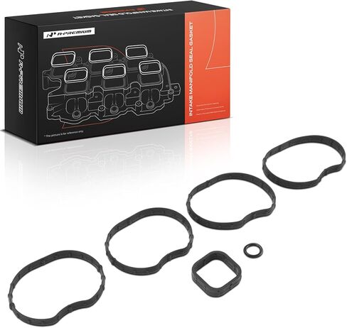 A-Premium Lower Engine Intake Manifold Gasket Set Compatible with Buick, Chevrolet, GMC - 2010-2017 - LaCrosse, Allure, Regal, Verano, Captiva Sport, Equinox, Impala, Malibu, Orlando, Only fit L4 2.4L in Kuwait