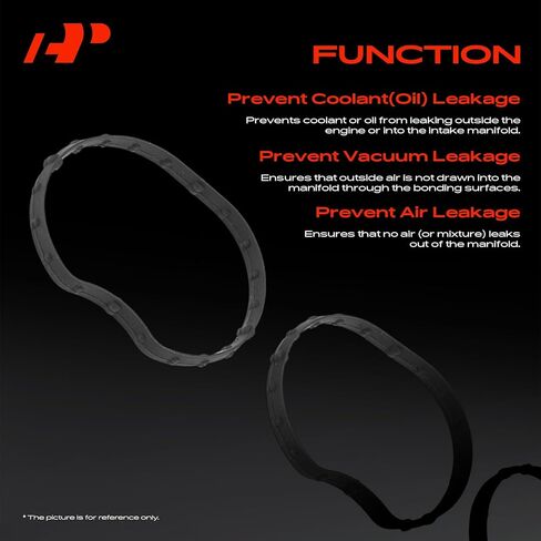 A-Premium Lower Engine Intake Manifold Gasket Set Compatible with Buick, Chevrolet, GMC - 2010-2017 - LaCrosse, Allure, Regal, Verano, Captiva Sport, Equinox, Impala, Malibu, Orlando, Only fit L4 2.4L in Kuwait
