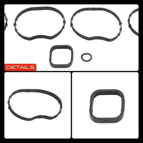 A-Premium Lower Engine Intake Manifold Gasket Set Compatible with Buick, Chevrolet, GMC - 2010-2017 - LaCrosse, Allure, Regal, Verano, Captiva Sport, Equinox, Impala, Malibu, Orlando, Only fit L4 2.4L in Kuwait