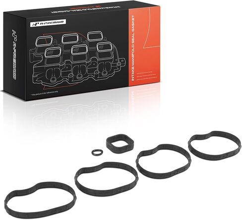 A-Premium Lower Engine Intake Manifold Gasket Set Compatible with Buick, Chevrolet, GMC - 2010-2017 - LaCrosse, Allure, Regal, Verano, Captiva Sport, Equinox, Impala, Malibu, Orlando, Only fit L4 2.4L in Kuwait