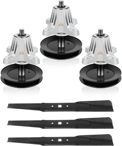Lawn Mower Spindle for Cub Cadet XT1 GT54 Troy-Bilt Mustang 54 XP Craftsman T310 Columbia CGT 5426FAB Snapper SZ2454 Lawn Tractors Mandrel Assembly Replacement Part Number 918-06978 618-06978（3 Pack） in Kuwait