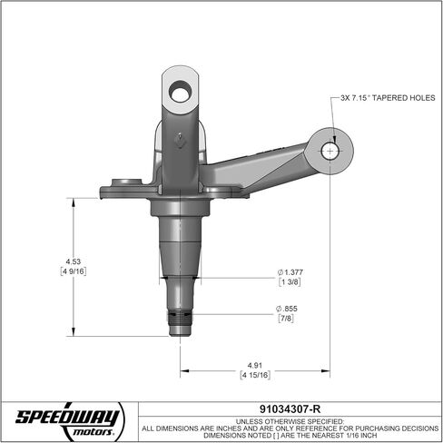 مغزل فولاذي عالي الجودة من Speedway Motors، هيكل معالج بالحرارة، متوافق مع مجموعات الفرامل المختلفة، يناسب Ford Mustang II، موديلات GM، يُباع كزوج in Kuwait