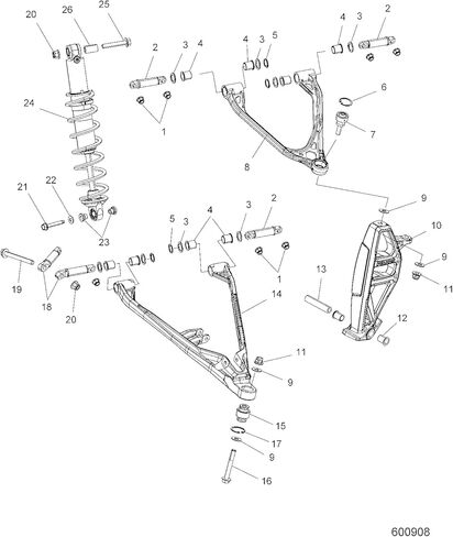 مجموعة Polaris Spindle، RMK، مزورة، يمين، جزء OEM الأصلي 1824650، الكمية 1 in Kuwait