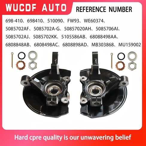 698411 698410 Front Steering Knuckles and Wheel Bearing Hub Assembly for Dodge Caliber 2007-2012, for Jeep Compass 2007-2017,for Patriot 2007-2017,Left Driver and Right Passenger Side in Kuwait