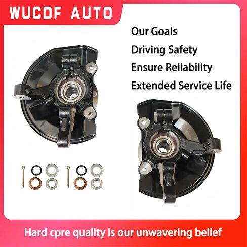 698411 698410 Front Steering Knuckles and Wheel Bearing Hub Assembly for Dodge Caliber 2007-2012, for Jeep Compass 2007-2017,for Patriot 2007-2017,Left Driver and Right Passenger Side in Kuwait
