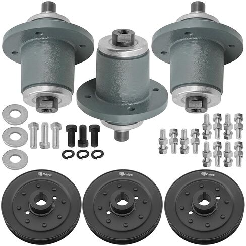 Caltric 61" Deck Spindle & Pulley Compatible with Bad Boy Outlaw XP 2012-2014 / Rebel 2019-2023 / Rebel & Rebel X 2024 038-4000-50 in Kuwait