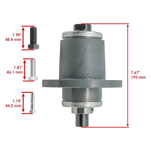 Caltric 61" Deck Spindle & Pulley Compatible with Bad Boy Outlaw XP 2012-2014 / Rebel 2019-2023 / Rebel & Rebel X 2024 038-4000-50 in Kuwait