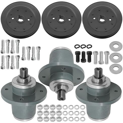 Caltric 61" Deck Spindle & Pulley Compatible with Bad Boy Outlaw XP 2012-2014 / Rebel 2019-2023 / Rebel & Rebel X 2024 038-4000-50 in Kuwait