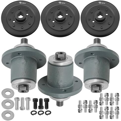 Caltric 61" Deck Spindle & Pulley Compatible with Bad Boy Outlaw XP 2012-2014 / Rebel 2019-2023 / Rebel & Rebel X 2024 038-4000-50 in Kuwait