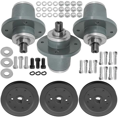 Caltric 61" Deck Spindle & Pulley Compatible with Bad Boy Outlaw XP 2012-2014 / Rebel 2019-2023 / Rebel & Rebel X 2024 038-4000-50 in Kuwait