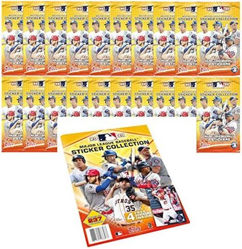 مجموعة ملصقات البيسبول Topps MLB لعام 2020 (20 حزمة وألبوم واحد) in Kuwait