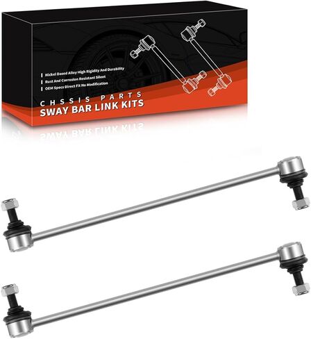 قطعتان من وصلات شريط Sway متوافقة مع Nissan Altima 2007-2021، Rogue 08-19، Maxima 09-14/16-21، Murano 09-21، Pathfinder 13-20 وصلات شريط التثبيت الأمامي، استبدال K750094&K750095 in Kuwait