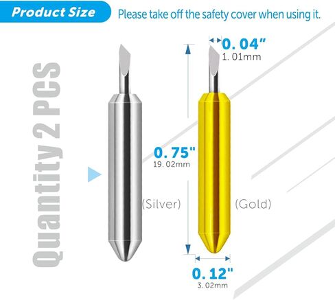 2 Pack Replacement Cutting Blades for Cricut Joy/2/Xtra, Vinyl Fabric Carbide Standard Blade Cut a Wide Variety of Materials in Kuwait