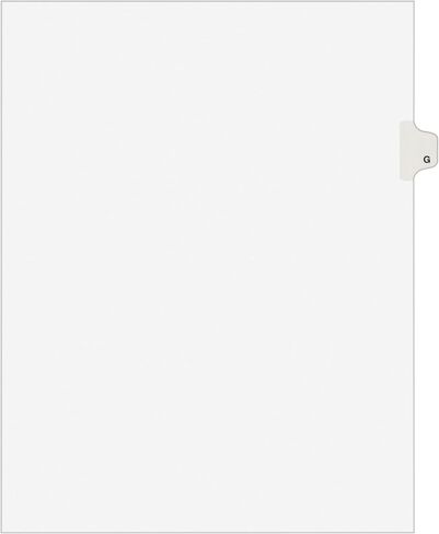 Avery Legal Dividers, Premium Individual Tab Titles, Letter Size, Side Tabs, G, Pack of 25 (01407) in Kuwait