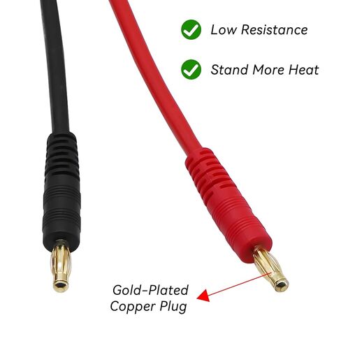 3 قطع موصل EC5 ذكر إلى 4.0 مم قابس ذكر الموز متوافق مع موصل IC5 12AWG 30 سم سلك سيليكون RC وصلات بطارية ليبو محول لطائرة RC سيارة قارب شاحنة كوادكوبتر هليكوبتر in Kuwait