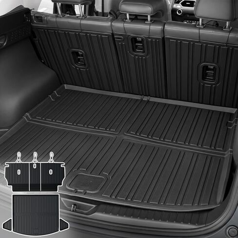 سجادات مسند الظهر لـ Jeep Wrangler JL 2018-2025 2026 Unlimited 4 أبواب (غير مناسبة JK/4XE/2-Door)، ملحقات سجادة بطانة البضائع TPE لجميع الأحوال الجوية (حصيرة البضائع مع بساط مسند الظهر) in Kuwait