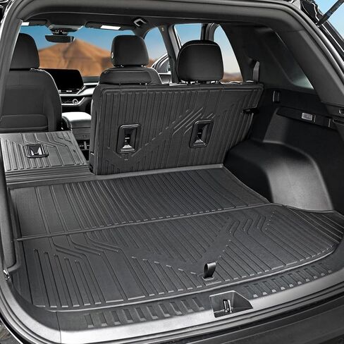 سجادات مسند الظهر لـ Jeep Wrangler JL 2018-2025 2026 Unlimited 4 أبواب (غير مناسبة JK/4XE/2-Door)، ملحقات سجادة بطانة البضائع TPE لجميع الأحوال الجوية (حصيرة البضائع مع بساط مسند الظهر) in Kuwait