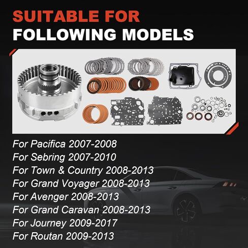 62TE Transmission Master Rebuild Kit Compatible with Avenger Grand Caravan Journey Routan Professional High Performance 68272623AB in Kuwait