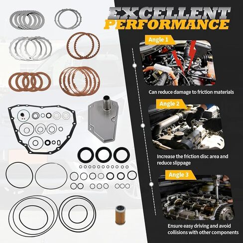 JF015E Transmission Master Rebuild Kit Compatible with March 1.2L 2010-2015, Spark 1.0L 2013-2015, NV200 1.5L 2013-2015 Replace RE0F11A in Kuwait