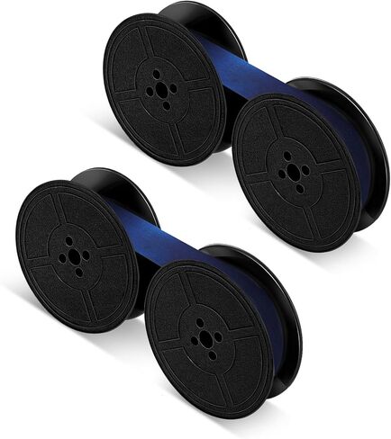 2 Pairs Universal Typewriter Ribbon, Vintage Old Typewriter Ink Ribbon Wide Ink Ribbons Twin Spool Typewriters Ribbons Twin Spool Replacement for Most Vintage Typewriters (Blue) in Kuwait
