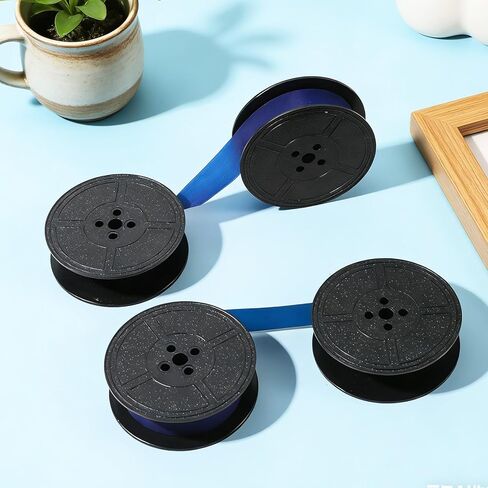 2 Pairs Universal Typewriter Ribbon, Vintage Old Typewriter Ink Ribbon Wide Ink Ribbons Twin Spool Typewriters Ribbons Twin Spool Replacement for Most Vintage Typewriters (Blue) in Kuwait