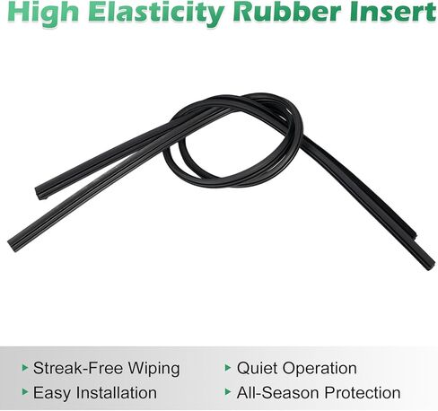 Front Driver Side 26 Inch Quiet Beam Wiper Refill High Elasticity Windshield Noiseless Replacement Rubber Insert Strip Frameless Wiper Blade for Mazda CX-30 2020-2025, for Mazda CX-50 CX-90 2023-2025 in Kuwait
