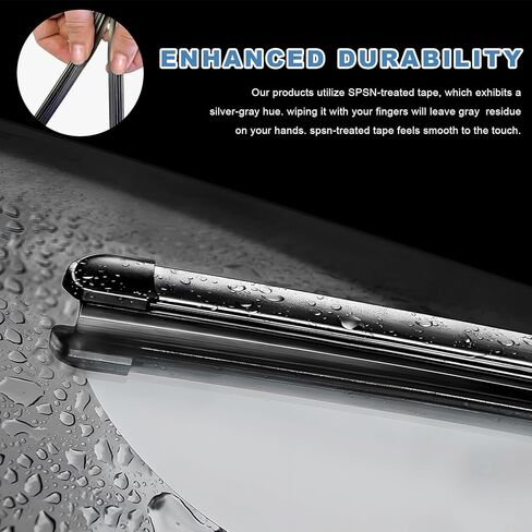 2 PCS Wiper Blade Refills, 28 Inch Adjustable Boneless Insert Windshield Strips, Frameless Rubber Strip Replacement for Most Vehicles Windshield Wiper Blades, Car Accessories in Kuwait