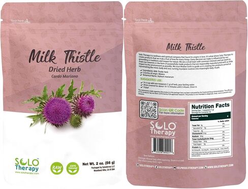 Solo Therapy Milk Thistle Herb 2 oz, Cardo Mariano Tea, Resealable Bag, Milk Thistle Tea, Product from Mexico in Saudi Arabia