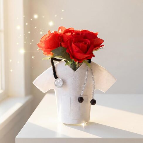 Yungyan 3 Pcs White Coat Ceremony Gift Nurse Practitioner Graduation Gift Medical Party Favors Glass Cylinder with Stethoscope Wrapping Cover Desktop Decoration Storage for Nurse Doctors Wine Bag in Kuwait
