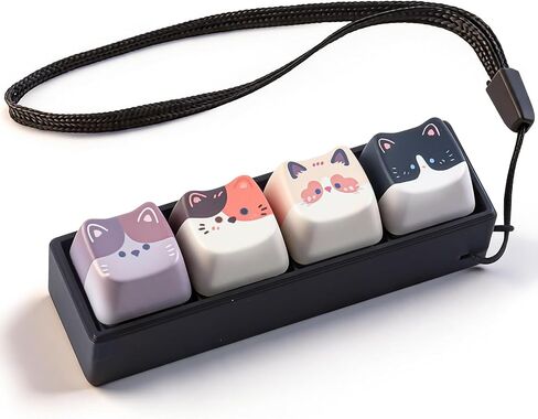 Keyboard Fidget Toy, Cute Cat Keyboard Clicker Fidget Keychain, 4-in-1 Keyboard Decompression Button Finger Clicker Toys, Button Stress Relief Fidget to Relief Stress in Kuwait