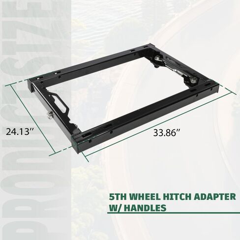 محول وصلة العجلة الخامسة من GRAND ORANGE مع مقابض متوافق مع Ford F250 & F350 Super Duty 2011-2020 مع حزمة Hitch Prep باللون الأسود in Kuwait