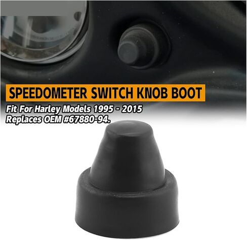 Motorcycles Speedometer Tripometer Reset Knob Button Rubber Boot Compatible with Harley Models 1995-2015 Black Manual Reset Button in Kuwait