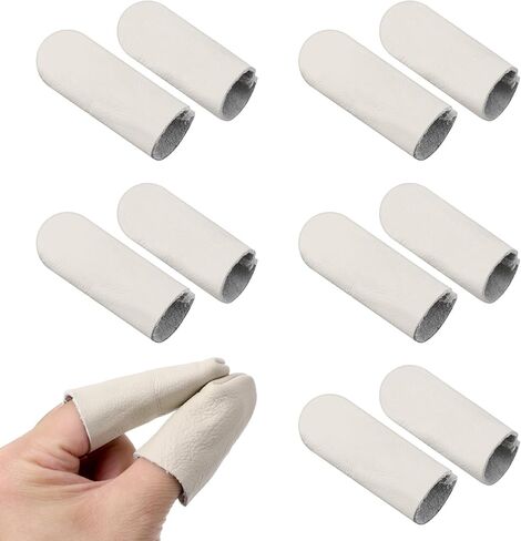 5 Pairs Finger Protectors for Sewing, Leather Thimble & Crochet Finger Guard, Hand Craft Needlework Tools for Knitting & Needle Felting in Kuwait