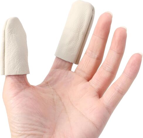 5 Pairs Finger Protectors for Sewing, Leather Thimble & Crochet Finger Guard, Hand Craft Needlework Tools for Knitting & Needle Felting in Kuwait